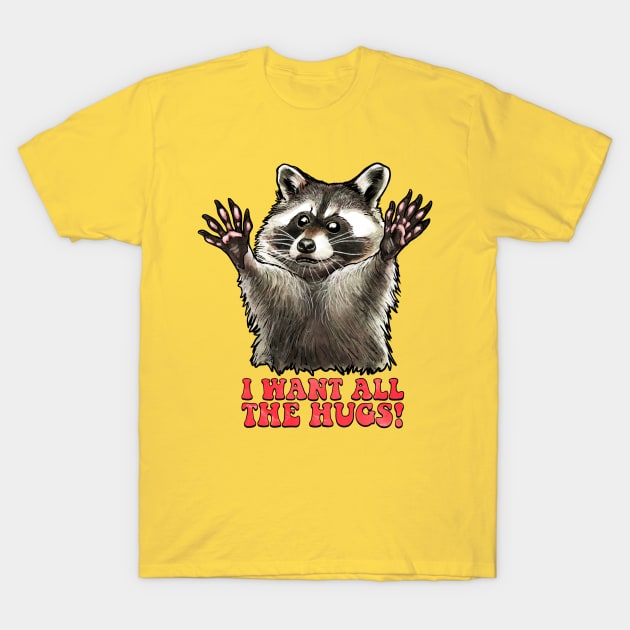 Racoon Hug T-Shirt by Tabryant